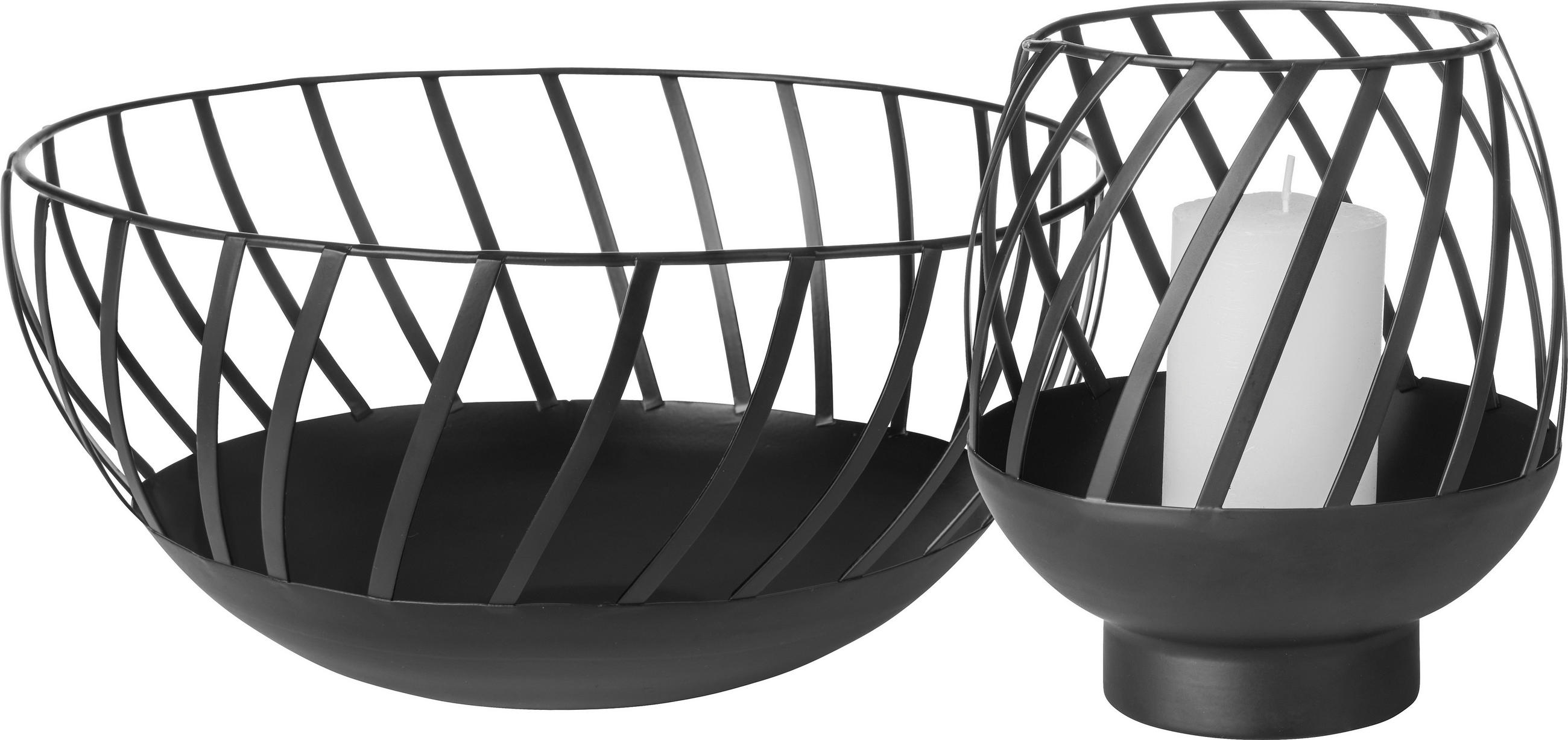 SVIETNIK  kov - čierna, Design, kov (18,5/21cm) - Ambia Home