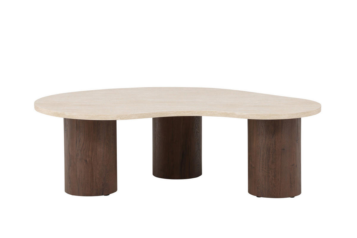 COUCHTISCH Pappel 130/78/40 cm rechteckig Beige, Mokka  - Beige/Mokka, MODERN, Holz (130/78/40cm) - Livetastic