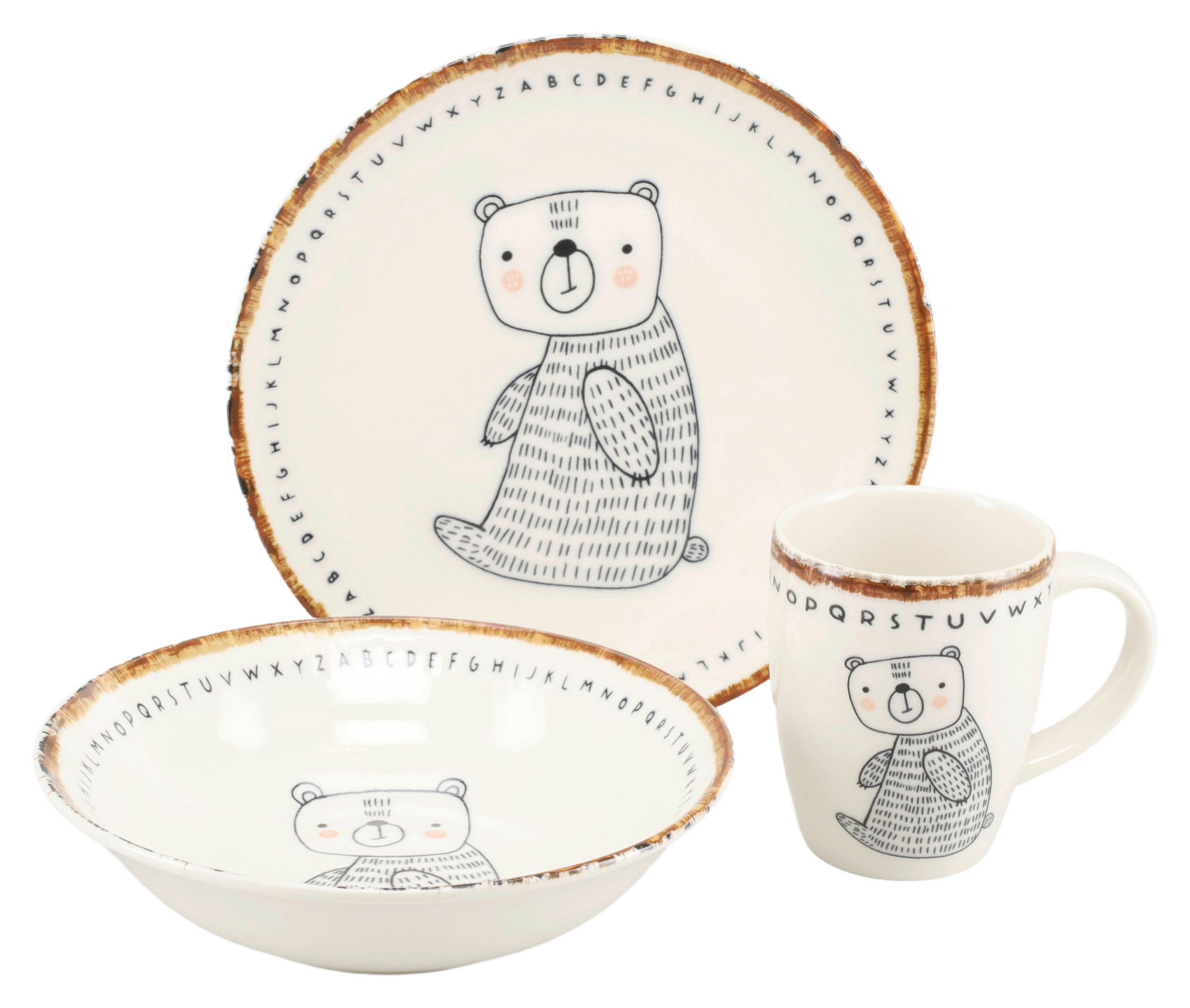 KINDERGESCHIRRSET 3-teilig  - Multicolor, Basics, Keramik - Creatable