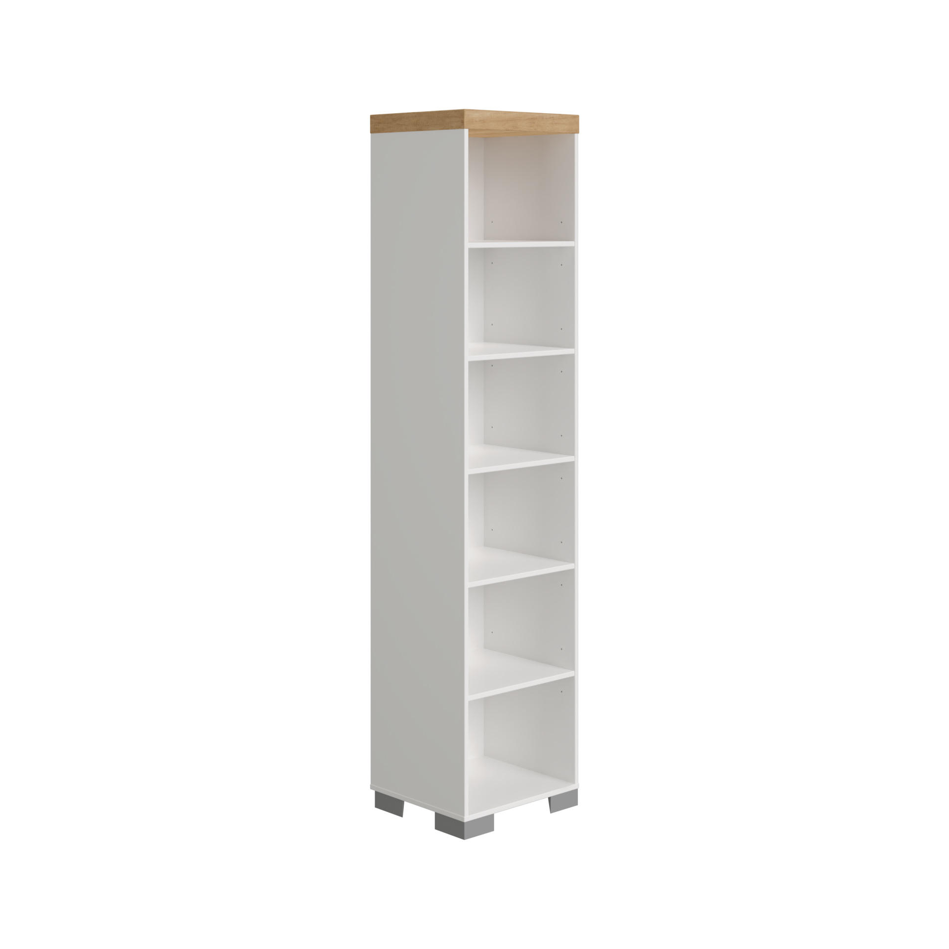BABYREGAL Kira Eiche Nebraska/Kreideweiß Weiß, Eichefarben  - Eichefarben/Weiß, Basics, Holzwerkstoff (48,4/205,9/39,6cm) - Paidi