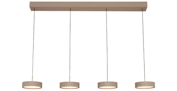 LED-HÄNGELEUCHTE 118/17,5/180 cm  - Sandfarben, Design, Metall (118/17,5/180cm) - Dieter Knoll