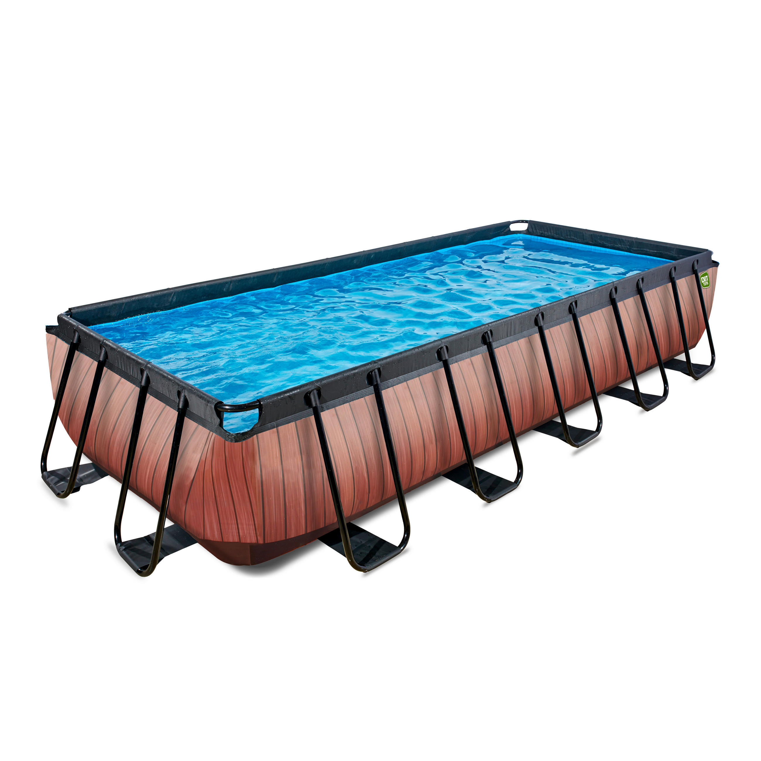 POOL-SET 610/320/100 cm  - Braun, KONVENTIONELL, Kunststoff (610/320/100cm) - EXIT Toys