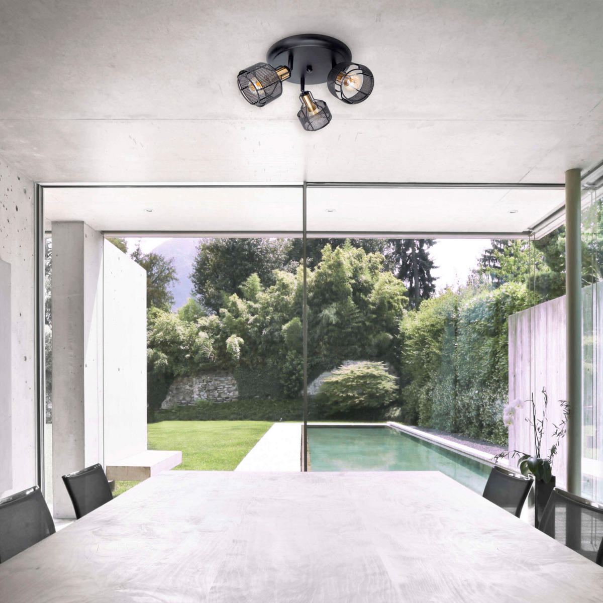 DECKENLEUCHTE   - Goldfarben/Schwarz, ROMANTIK / LANDHAUS, Metall (12,5cm) - Näve