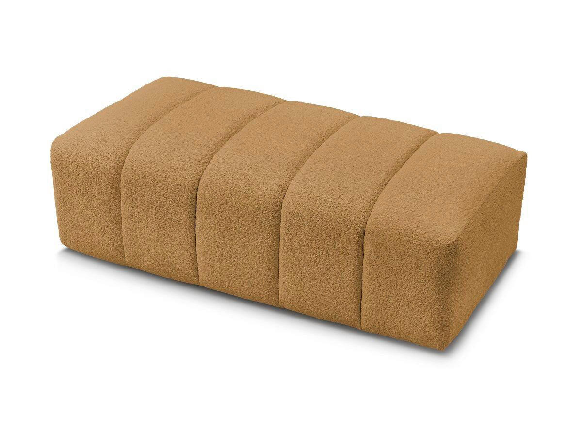 HOCKER ANNECY Bouclé Gelb  - Gelb/Schwarz, MODERN, Kunststoff/Textil (140/45/70cm)