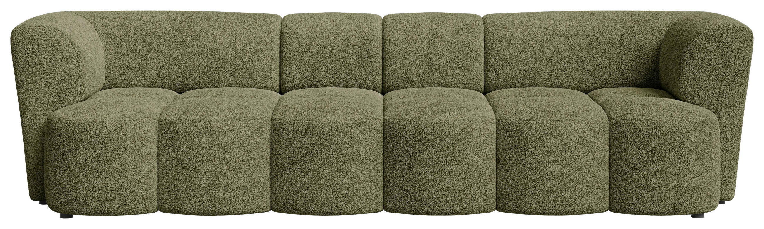 Milino Viersitzer-Sofa Dunkelgrün 307x84x107 cm