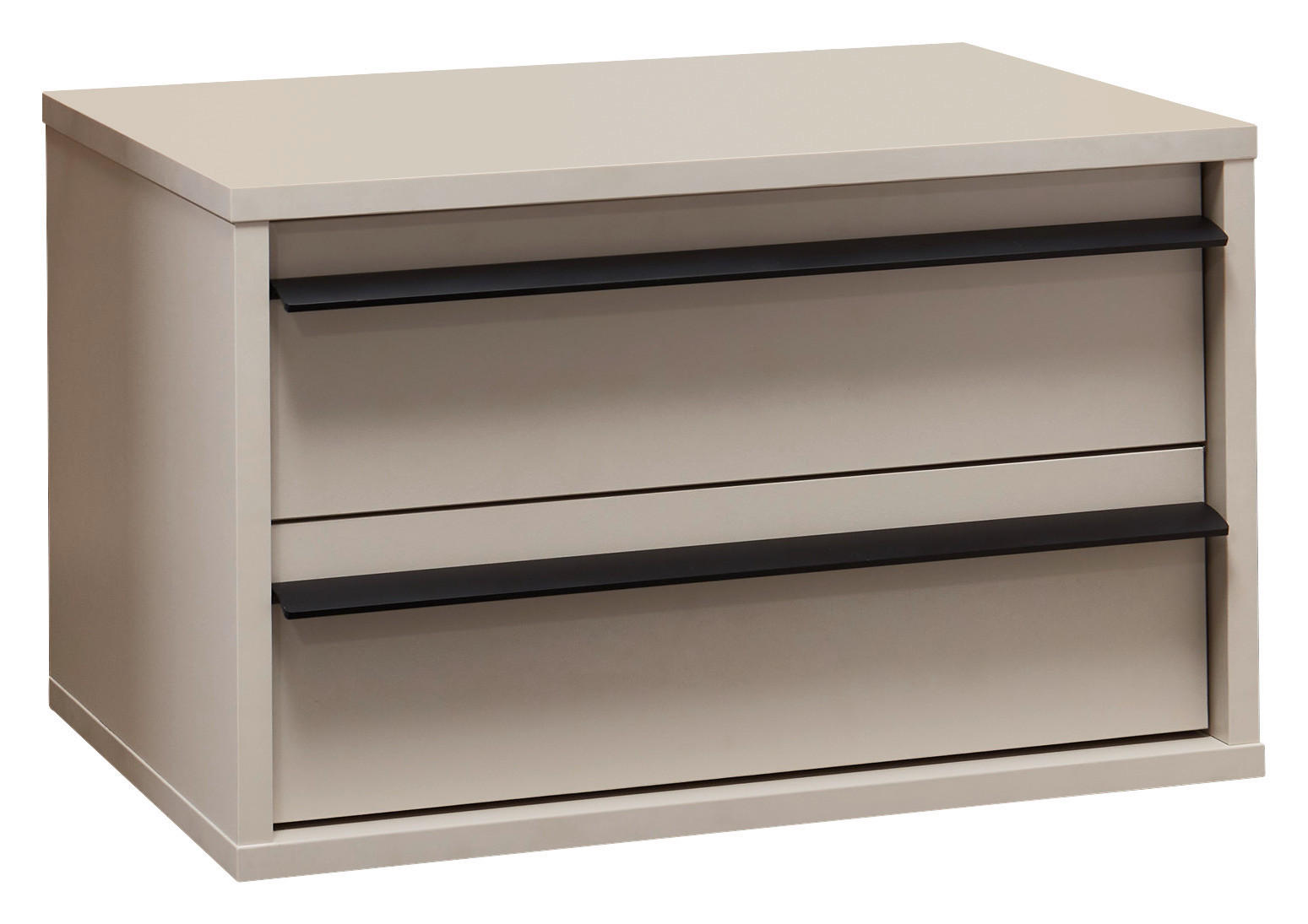 NACHTSCHRANK 50/31/34 cm  - Kaschmir/Schwarz, KONVENTIONELL, Holzwerkstoff/Metall (50/31/34cm) - Chameo