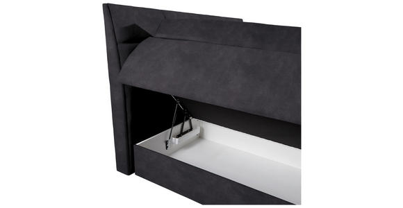 BOXSPRINGBETT 160/200 cm  in Schwarz  - Wengefarben/Schwarz, KONVENTIONELL, Holz/Textil (160/200cm) - Xora