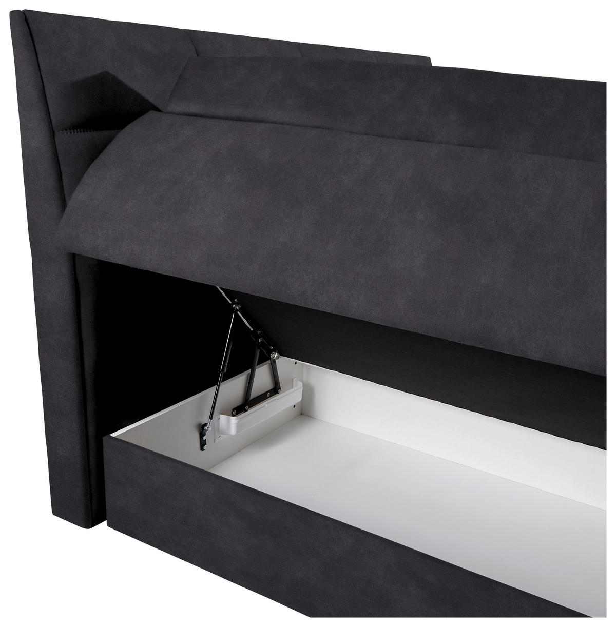 BOXSPRINGBETT 160/200 cm  in Anthrazit  - Wengefarben/Anthrazit, Konventionell, Holz/Textil (160/200cm) - Xora