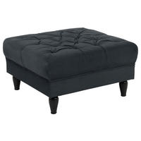 HOCKER Velours Anthrazit  - Anthrazit/Schwarz, Design, Holz/Textil (82/44/82cm) - MID.YOU