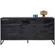 SIDEBOARD Schwarz  175/86/40 cm  - Schwarz, Trend, Holz/Metall (175/86/40cm) - Ambia Home