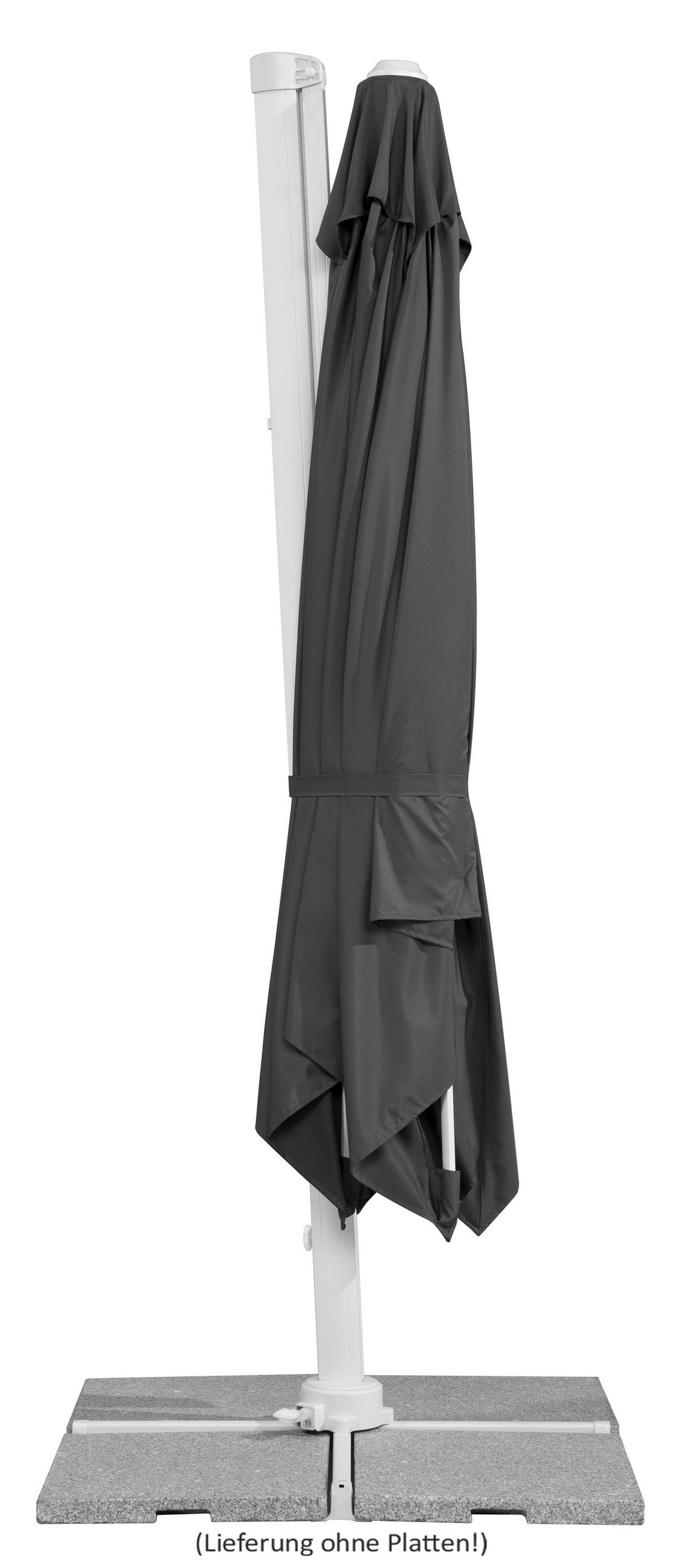 ZÁVESNÝ SLNEČNÍK 358/263/300 cm - biela/antracitová, Basics, kov/textil (358/263/300cm)