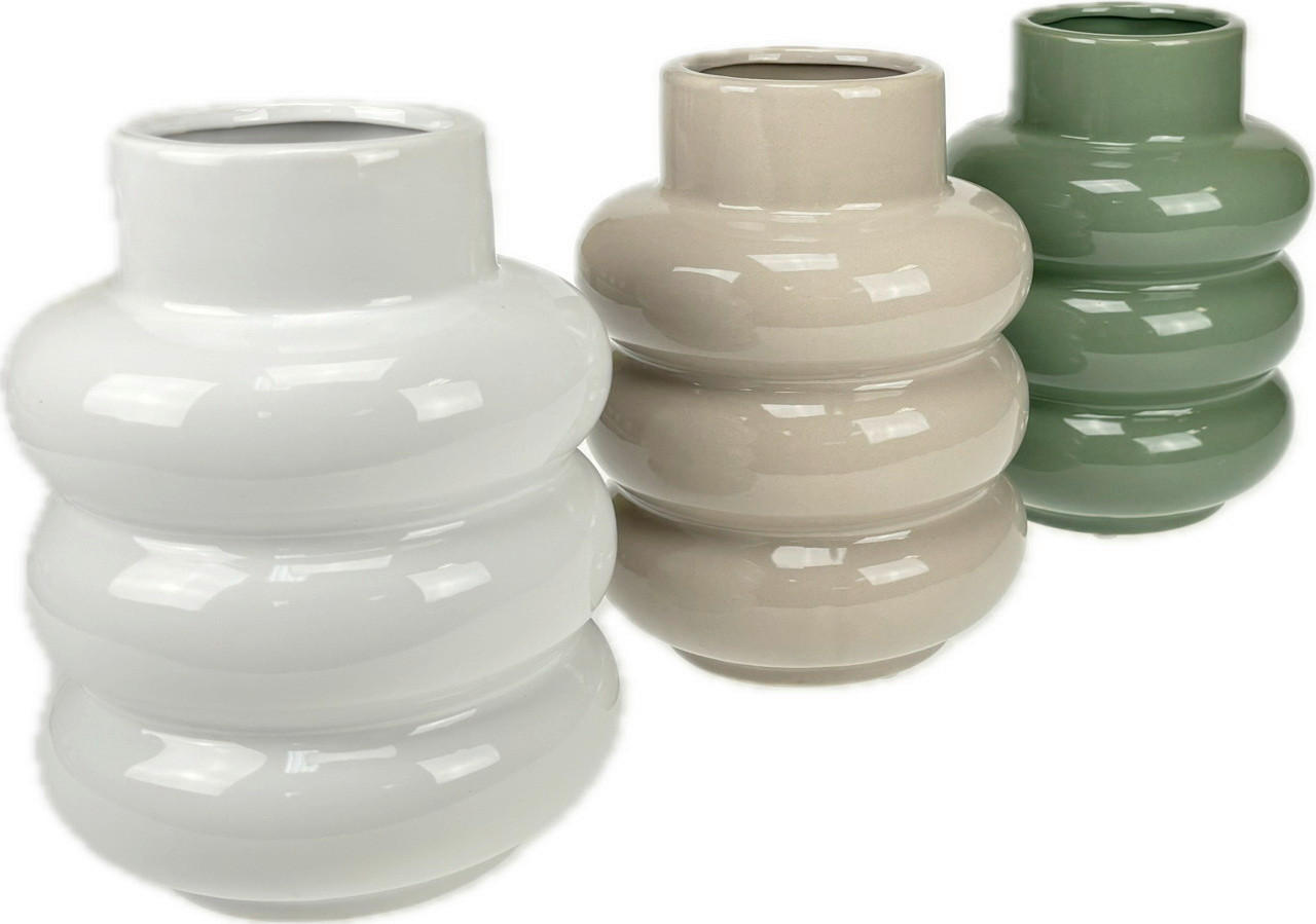 VÁZA, keramika, 19,5 cm - vícebarevná, Basics, keramika (15/19,5/15cm)