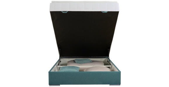 BOXBETT 140/200 cm  in Petrol  - Chromfarben/Petrol, KONVENTIONELL, Kunststoff/Textil (140/200cm) - Carryhome