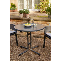 GARTENKLAPPTISCH Metall, Holzwerkstoff rund  - Anthrazit, KONVENTIONELL, Holzwerkstoff/Metall (80/71/80cm) - Siena Garden