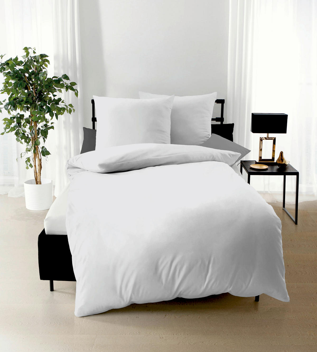 POSTELJINA 140/200 cm  Uni  - svijetlo siva, Basics, tekstil (140/200cm) - Kaeppel