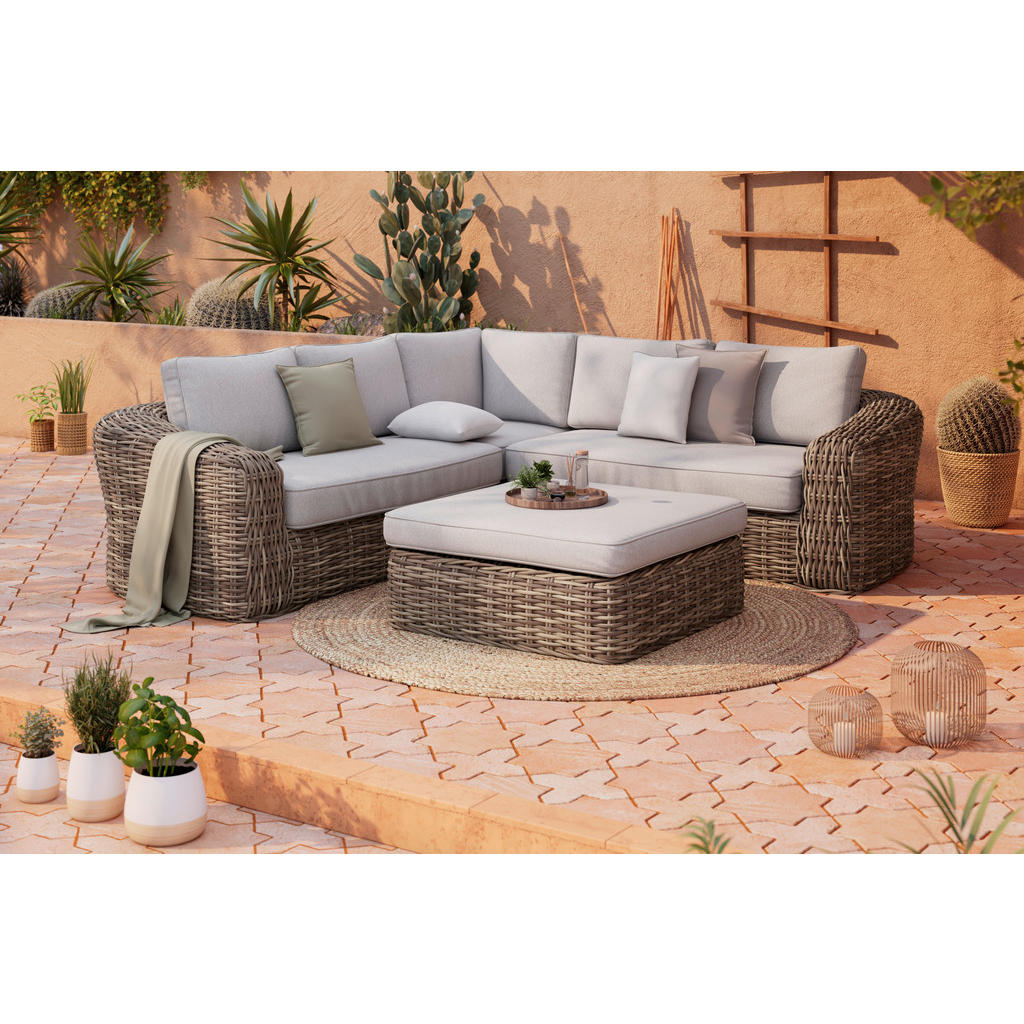 Ambia Garden TERASOVÁ SEDACIA SÚPRAVA drevo, kov, plast, textil