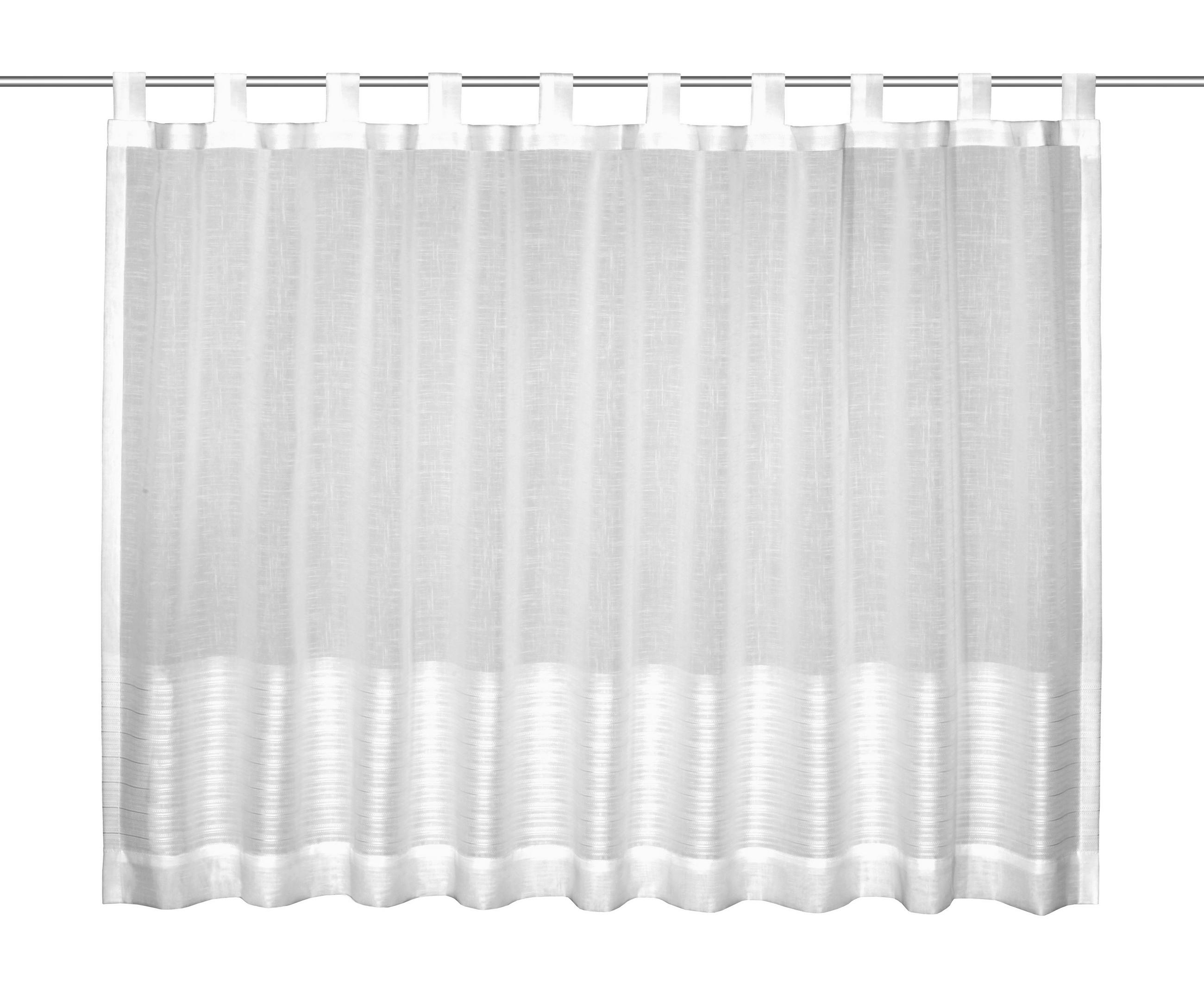 KURZGARDINE   140/80 cm   - Weiß, Basics, Textil (140/80cm)