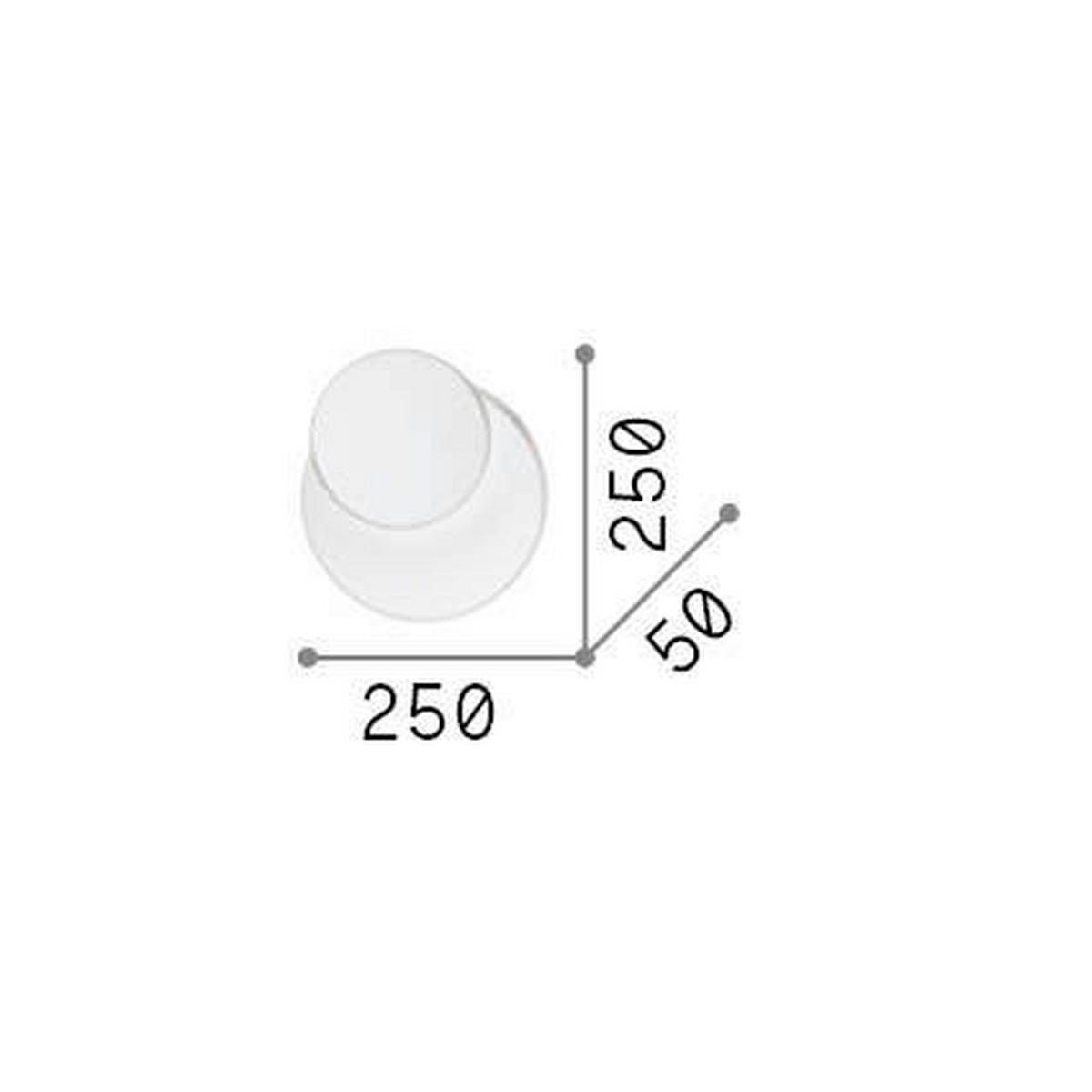 LED-WANDLEUCHTE 25/25/5 cm   - Weiß, Design, Metall (25/25/5cm) - Ideal Lux