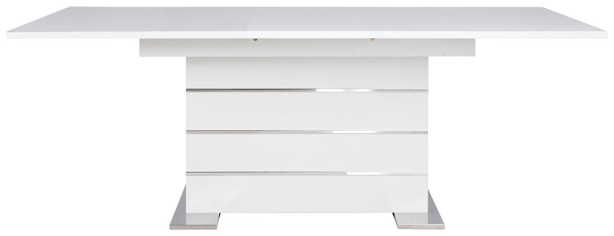 JEDILNA MIZA, bela  - bela, Design, leseni material (160/200/90/75cm) - Xora