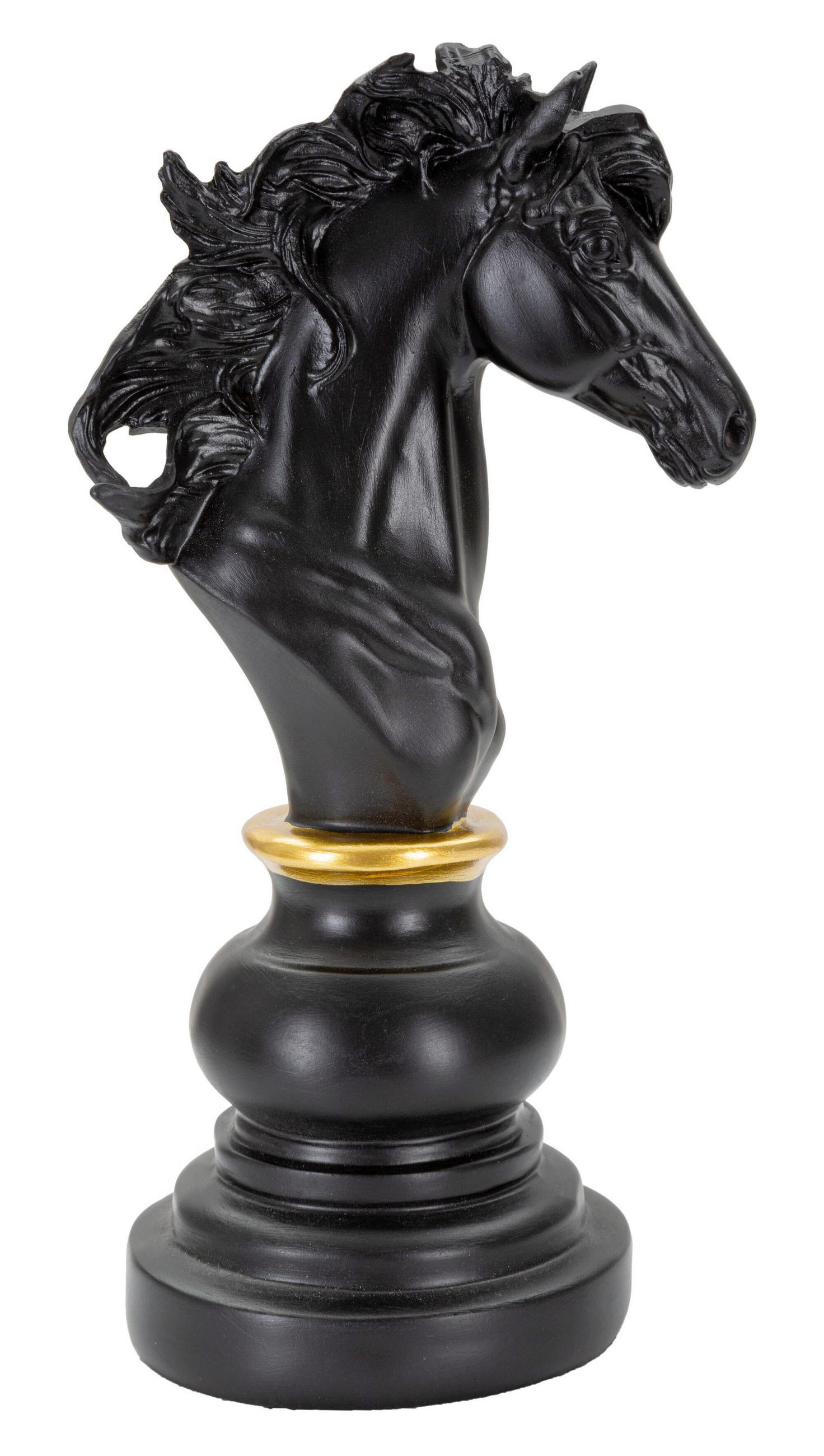 Skulptur Black And Horse B: 14 Cm