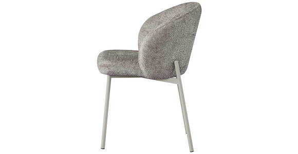 STUHL  Stoffauswahl Struktur  - Taupe/Greige, Design, Textil/Metall (59/81/60cm) - Carryhome