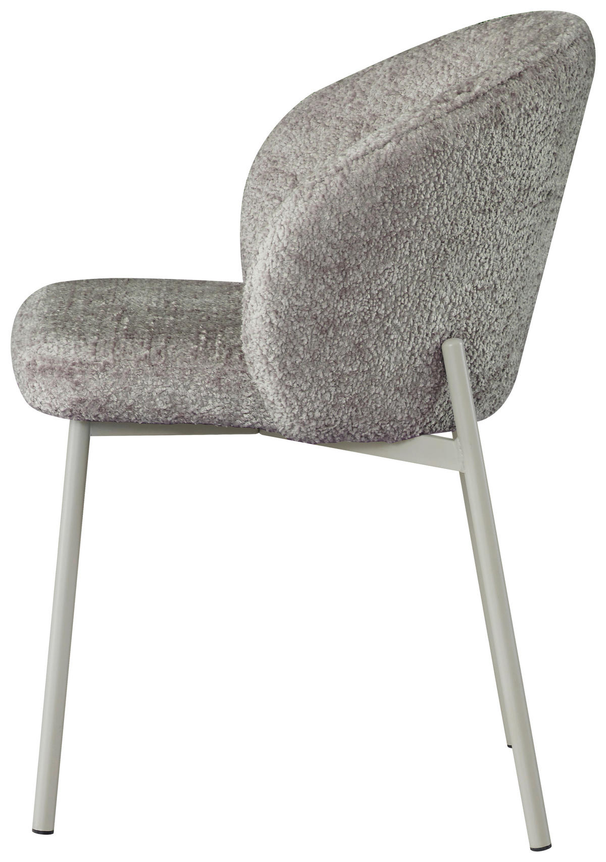 STUHL Struktur Taupe  - Taupe/Greige, Design, Textil/Metall (59/81/60cm) - Carryhome