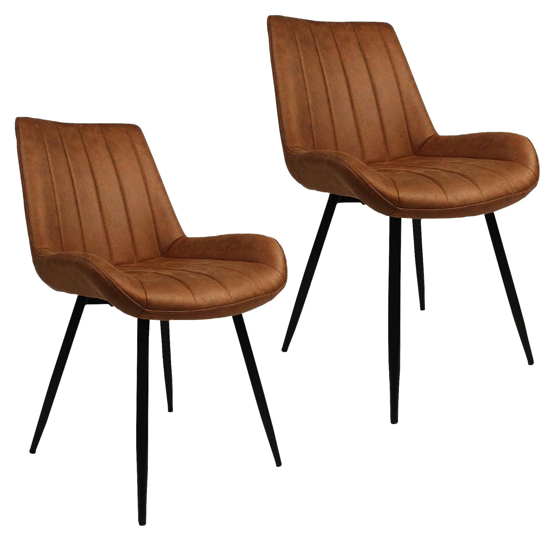 Stuhl-Set in Textil Braun