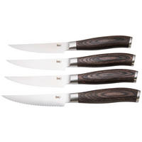 STEAKMESSERSET  - Edelstahlfarben, KONVENTIONELL, Holzwerkstoff/Metall - Homeware Profession.