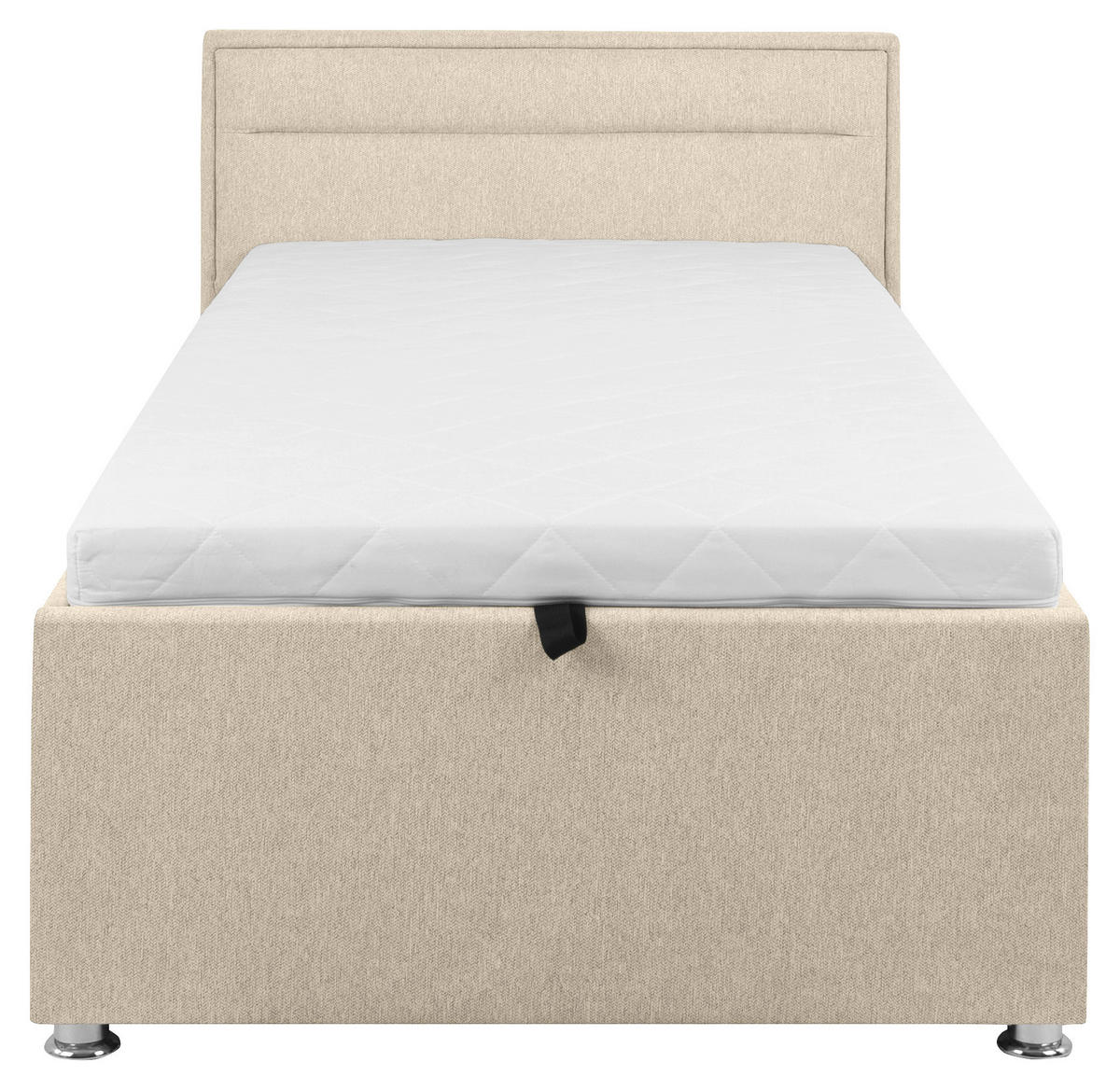 POLSTERBETT Bettkasten, Matratze, Lattenrost Beige 90/200 cm  - Beige, MODERN, Holz/Kunststoff (90/200cm) - MID.YOU