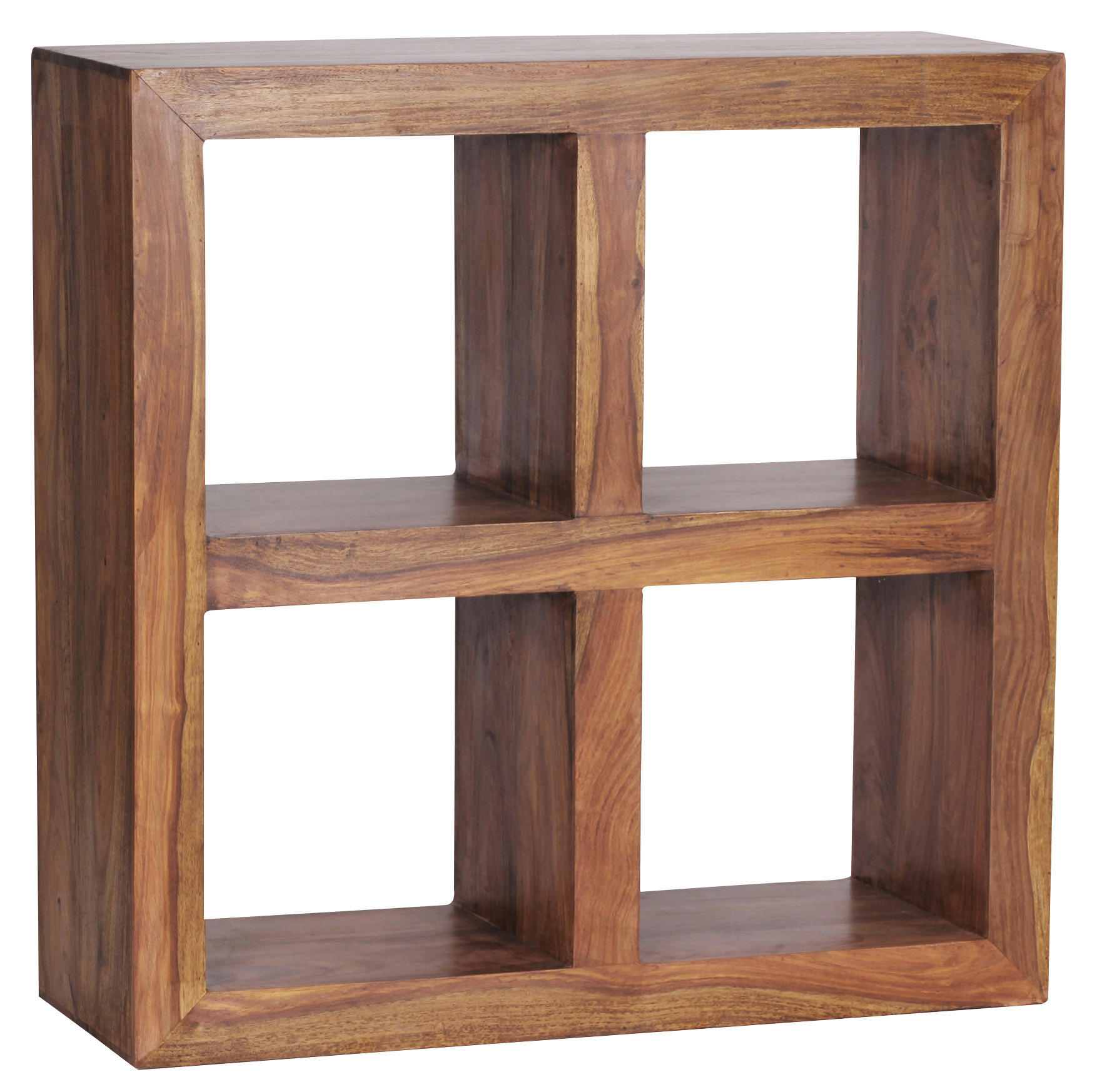 REGAL Sheesham massiv Sheeshamfarben  - Sheeshamfarben, MODERN, Holz (82/82/34cm) - MID.YOU