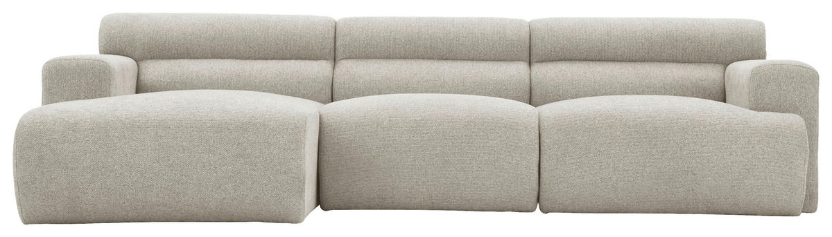 ECKSOFA Taupe Leinenoptik  - Taupe, Design, Holz/Textil (260/68/156cm) - P & B