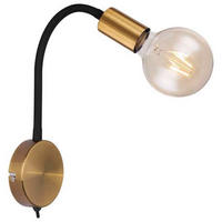 WANDLEUCHTE - Goldfarben/Schwarz, Basics, Metall (30/43cm) - Globo