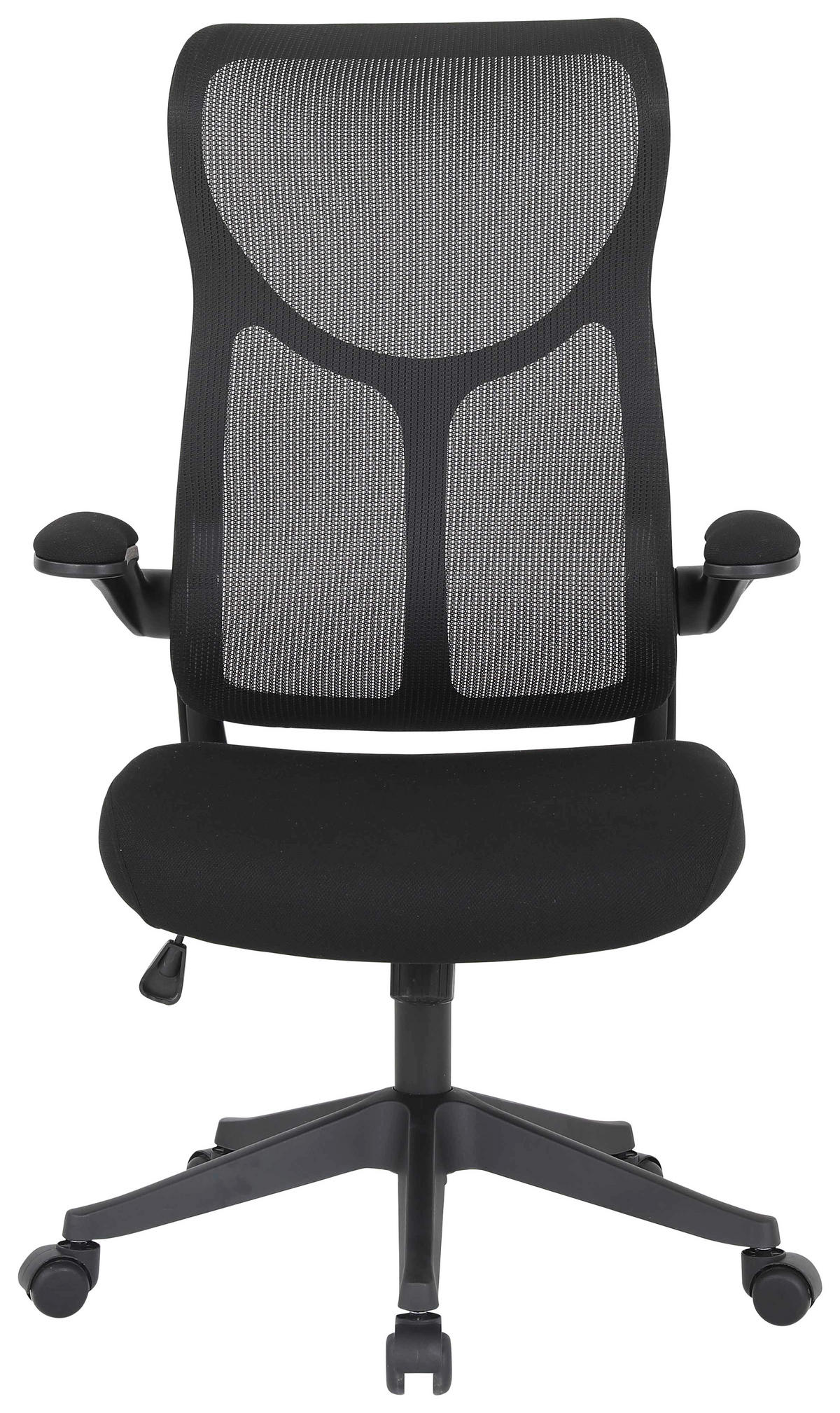 DREHSTUHL Netzbespannung Schwarz  - Schwarz, MODERN, Holz/Kunststoff (65/108/116/66cm) - MID.YOU