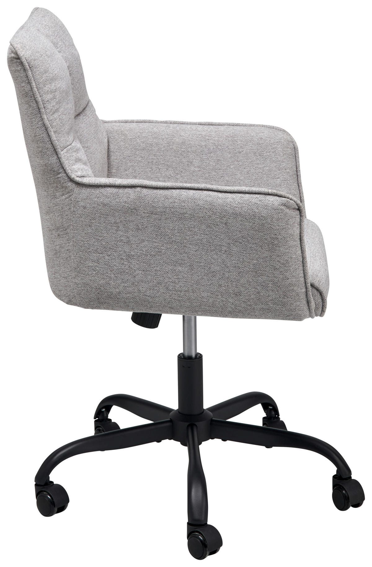 OTOČNÁ ŽIDLE, vzhled lnu, světle šedá - černá/světle šedá, Lifestyle, kov/dřevo (59/83-91/62.5cm) - MID.YOU
