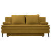 SCHLAFSOFA Webstoff Dunkelgelb  - Dunkelgelb/Schwarz, Design, Kunststoff/Textil (200/90/100cm) - Venda