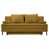 SCHLAFSOFA  mit Stoffauswahl, Liegefunktion Webstoff Dunkelgelb  - Dunkelgelb/Schwarz, Design, Kunststoff/Textil (200/90/100cm) - Venda