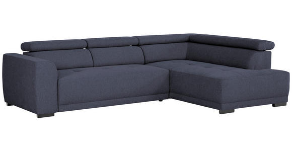 ECKSOFA Blau Struktur - Blau/Schwarz, Design, Kunststoff/Textil (284/205cm) - Xora