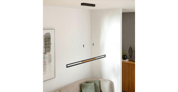 LED-HÄNGELEUCHTE 127,8 cm - Schwarz, Basics, Holz/Metall (127,8cm) - Dieter Knoll