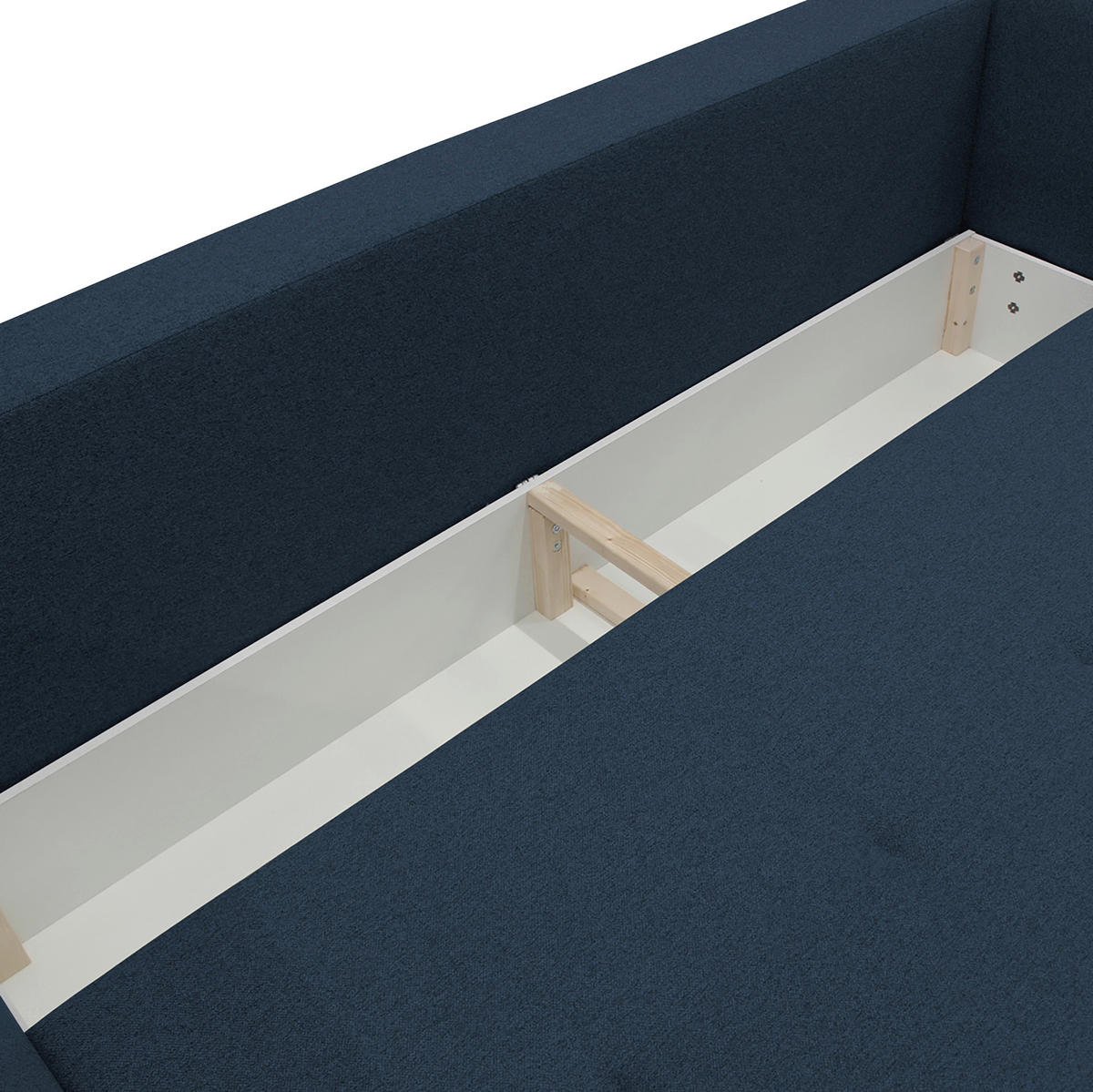 SCHLAFSOFA  mit Webstoff Blau  - Blau/Silberfarben, Design, Kunststoff/Textil (235/83/106cm) - MID.YOU