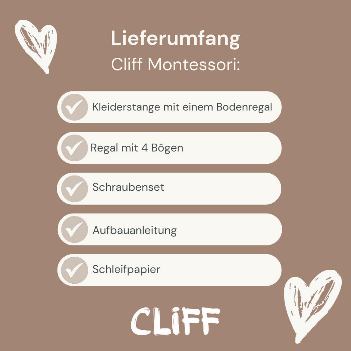 KINDERGARDEROBE in   - Birkefarben, Basics, Holz (124/43/81cm) - CLIFF