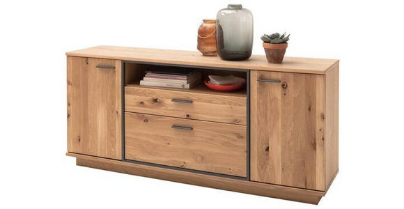 SIDEBOARD  in 180/81/44 cm  - Eichefarben/Anthrazit, KONVENTIONELL, Holz/Holzwerkstoff (180/81/44cm) - Landscape