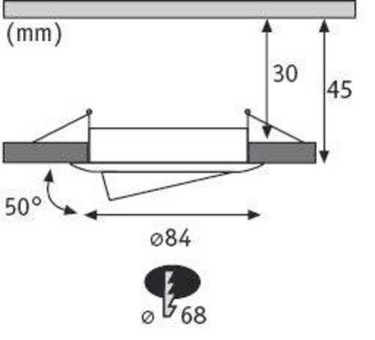 LED-DECKENLEUCHTE 8,4 cm  - Schwarz, Basics, Metall (8,4cm) - Paulmann