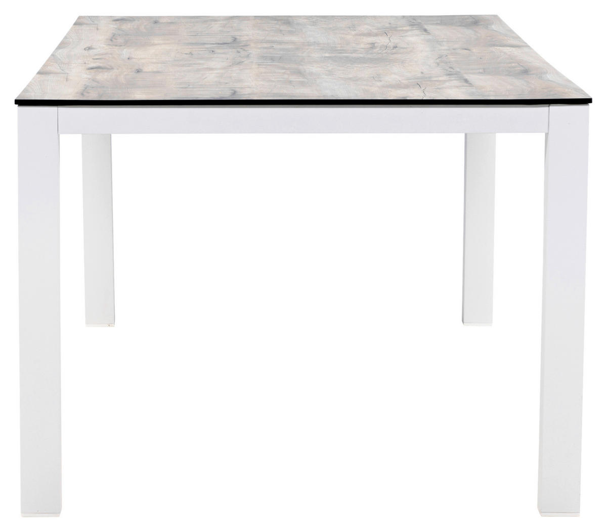 UTEBORD metall, plast rektangulär  - vit/grå, Klassisk, metall/plast (205/100/75cm) - Gardenson