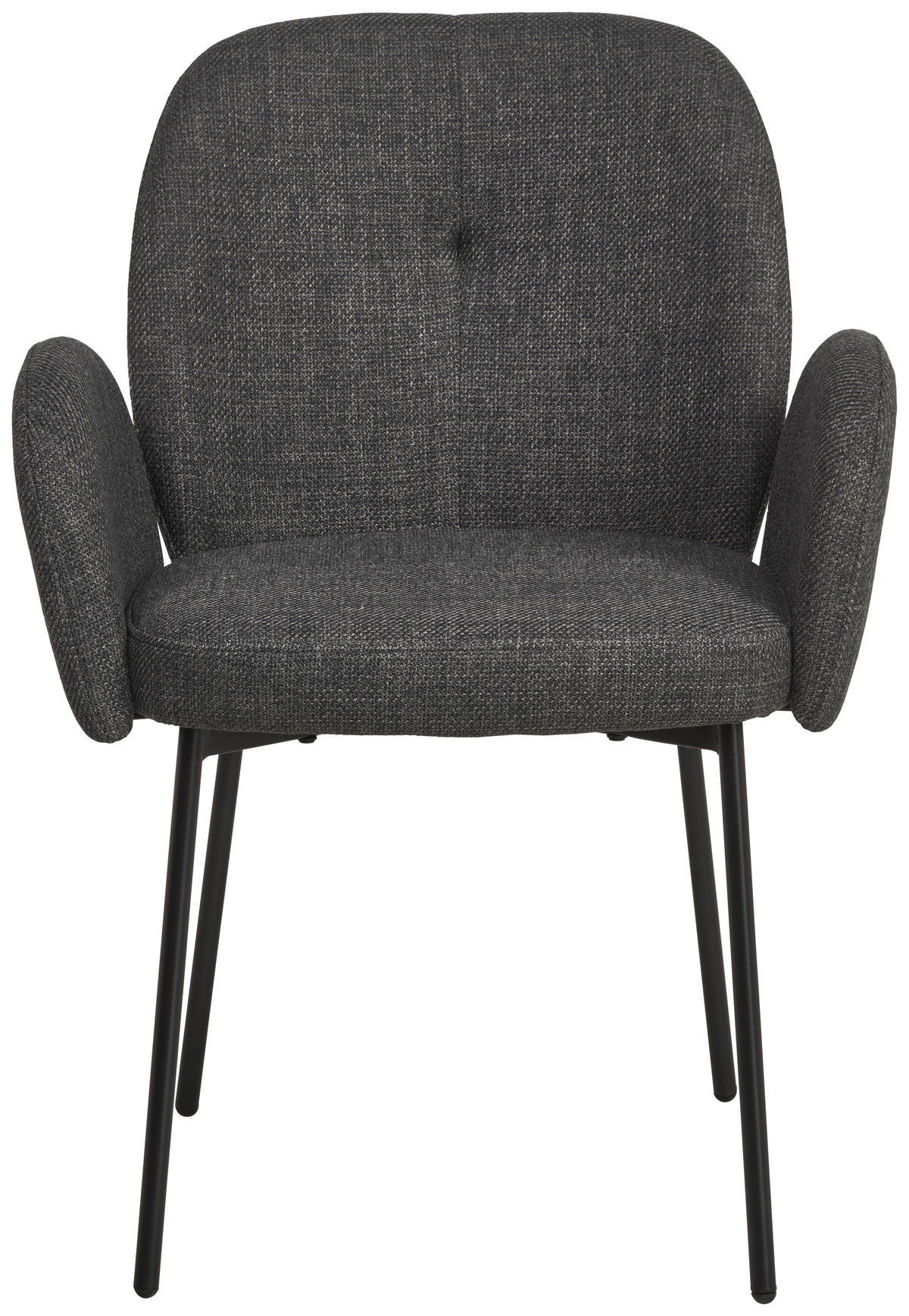 ARMLEHNSTUHL  in Eisen Leinenoptik  - Schwarz/Grau, KONVENTIONELL, Holz/Textil (62/85/64cm) - MID.YOU