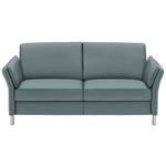 3-SITZER-SOFA Latina in Echtleder Blau   - Blau/Alufarben, Design, Leder/Metall (190/82/99cm) - Dieter Knoll