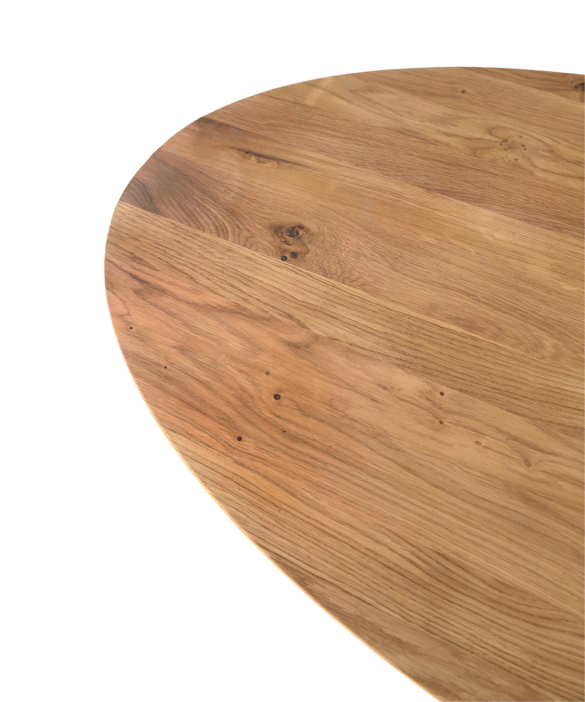 COUCHTISCH Eiche massiv oval Naturfarben, Schwarz  - Schwarz/Naturfarben, Design, Holz/Metall (120/40/65cm) - MID.YOU