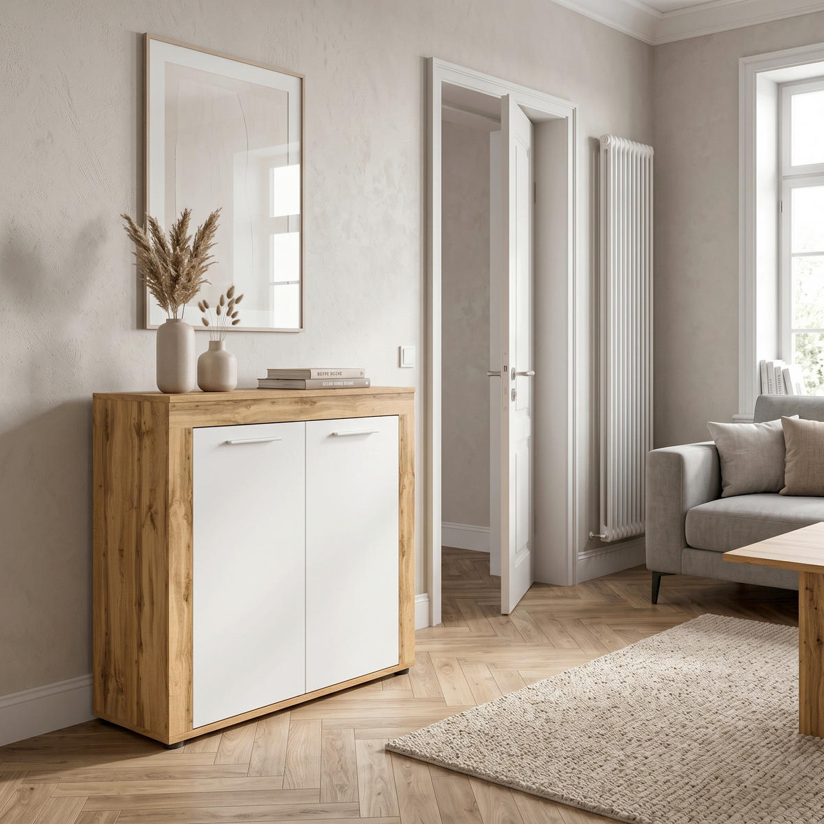 HIGHBOARD Jam   - Weiss/Silberfarben, Design, Holzwerkstoff/Kunststoff (80cm) - MID.YOU