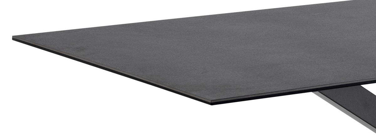 ESSTISCH in Metall, Glas, Keramik   - Schwarz, Design, Glas/Keramik (200/75,5/100cm)