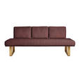 SITZBANK 224/92/78 cm  in Rosa  - Eichefarben/Rosa, Design, Holz/Textil (224/92/78cm) - Dieter Knoll