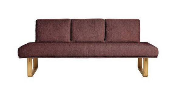 SITZBANK 224/92/78 cm in Rosa - Eichefarben/Rosa, Design, Holz/Textil (224/92/78cm) - Dieter Knoll